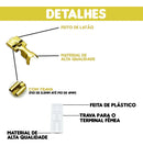 Terminal Encaixe Femea Com Trava 6,3mm+ Capa C/ 100