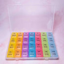 Porta Comprimidos Caixa Divisórias Estojo Remédio Suplemento