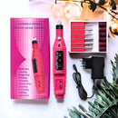 Lixadeira Elétrica Motor Unha Motorzinho Portátil Gel Cor Rosa-chiclete