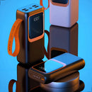 Carregador Portátil Powerbank Turbo Rápido 20.000mah C/ Cabos Cor Preto