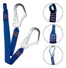 Cinto trabalho em altura 3 pontos e talabarte duplo abs cor azul tamanho único e ajustabel Life