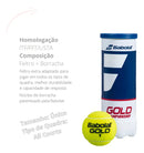 Bola De Tênis Babolat Gold Championship Tubo Com 3 Bolas