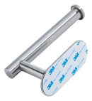 Porta papel cases top higiênico em aço inox premium adesivo 3m cor prateado