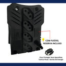 Protetor Eletrônico Para Xbox Pc 500va 110 Mono Involts Cor Preto