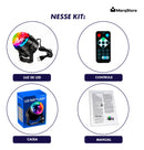 Mini Globo Giratório Jogo De Luz Efeitos Led Rgb Festa Balada Iluminação Animada Bola Maluca C/controle Remoto D'Presentes