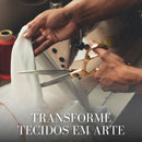 Tesoura De Costura Profissional Alfaiate 26cm Dourada Ideal Para Tecidos, Artesanato, Patchwork, Corte Preciso E Durável, Indicada Para Alfaiataria, Ateliês E Trabalhos De Costura Em Gera