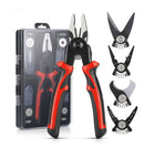 Kit Alicate Universal 5 Em 1 Desencapador Decapador Corte Cabos Fios Bicos Pontas Variall