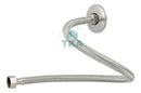 Engate Mangueira Flexível Trançada 40cm Aço Inox Quente Fria Cromado Cromado