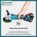 Ecosen esmerilhadeira lixadeira angular 11000rpm-bateria de lítio cor azul-celeste frequência 60hz
