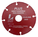 Disco Tungstênio De Corte Sem Dentes P/ Madeira 110mm Lotus Cor ESMERILHADEIRA 110 X 22,2MM