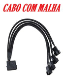 Cabo Adaptador Multi Fan Molex P/ 4 Coolers 3 E 4 Pinos