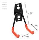 Kit 2 Suporte Aço Multiuso 23kg Parede Mangueira Bike Escada Cor Preto