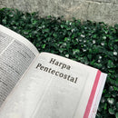 Bíblia Sagrada Leão Feminina Capa Dura Com Harpa E Índice Letra Média Versão Arc Filha Do Rei Rosa Evangélica Jovem Flores Fé