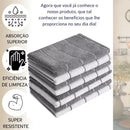 Celeste Pano de Chão Limpeza Microfibra Grande 80x50 2 unidades Branco/Cinza