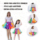 Saia Tule Carnaval Colorida Fantasia Infantil  Colorida Único