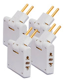 Kit 4 Pino Adaptador Benjamin T Articulado 3 Saídas Eletroplas Eletrico V-07 V-06