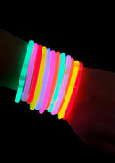 Kit 100 Pulseiras Neon Balada Brilho Fluorescente Festa