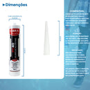 Kit 4 Unid Selante Poliuretano Cola Adesivo Pu 40 Cibra Flex Preto Mais Vendido