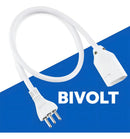 Cordão Prolongador Tripolar Branco 80cm Force Line