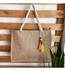 Bolsa De Praia Feminina Palha Com Zíper Chaveiro Ipermeável