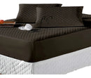 Protetor Colchão Capa Impermeável Cama Queen 1 Peça Branco Cor Marrom-escuro
