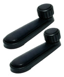 Par Manivelas Vidro Saveiro Gol Quadrado Bola G2 Preta Metal Preta