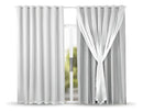 Cortina Blackout com voil para quarto e sala tamanho 4,00 x 2,70 na cor Branco Gelo