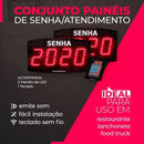 Conjunto 2 Painéis Senha Digital Multeletronic Com Teclado