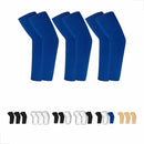 Kit 03 Par Manguito Proteção Solar Braço Ciclismo Moto 03 Azul