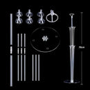 Kit 2 Suporte Para Balões Bexigas Base Chão 70cm 7 Hastes Varetas Cristal