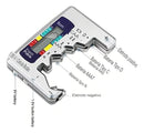 Testador Medidor De Bateria Pilha Mostrador Digital Full Cor Prateado