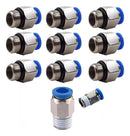 10 Conexão Pneumática Engate Rápido Reta Macho 1/4 Bsp X 8mm