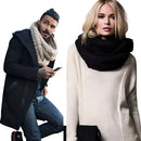 Cachecol Feminino Masculino Tendência Moda Outono Inverno Cor Preto Desenho Do Tecido Tricô Tamanho Único Adulto