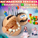 Massinha De Modelar Dentista Dente Kit Brinquedo Crianças Cor Completo