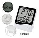 Termo-higrômetro Umidade Relógio Temperatura Sensor Interno X-Dronic