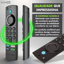 Controle Remoto Com Voz Compativel Amazon Fire Stick Tv 4k Lite Brinde Pilha Aaa Casenn Preto