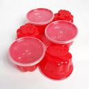 06 Formas Potes Para Gelatina Pudim Flans Individuais 150ml Vermelho