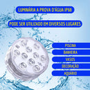 Led Pra Piscina Original Fundo De Piscina 10 Leds Col Pilhas