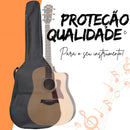 Capa Violão Clássico Luxo Viasom Preta Strinberg Tagima Gian