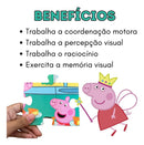 Quebra Cabeça Gigante Peppa Pig Com Peças Em Madeira - Nig