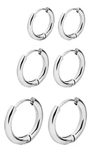 Kit Brinco Argola Masculino Feminino Aço Inox 3 Pares