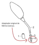 Par Retrovisor Mini Kawasaki Z400 Rebaixado 90° Haste Curta