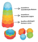 Torre De Empilhar E Encaixar Brinquedo Educativo Bebe