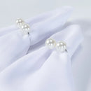 Kit 12 Pçs Abraçadeira P/ Guardanapo Metal C/pedra De Pe Prata