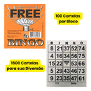 Cartela De Bingo Kit 15 Blocos Papel Jornal 1500 Folhas