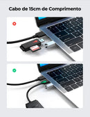 Leitor De Cartão Ugreen Usb 3.0 Para Sd + Tf