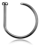 Piercing Argola Titânio D-ring  Nar Prateado