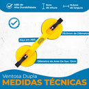Kit 2 Ventosa Dupla Aguenta 80kg Cada Para Piso Liso, Porcelanato Pesado, Vidro, Chapa Metal - O Barateiro Ferramentas