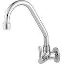 Torneira Bica Móvel De Cozinha Parede Alavanca 1/4 Acabamento Cromada Cor Prateado