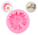 Molde Silicone Flor Margarida Sabonete Resina Biscuit Vela Cor Branco